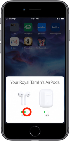 Hvordan sjekke lading av AirPods