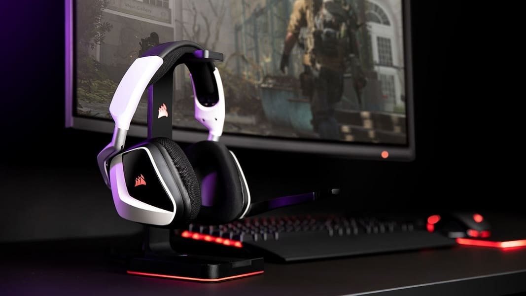 Austiņas ar labu mikrofonu Corsair Void Pro RGB Wireless